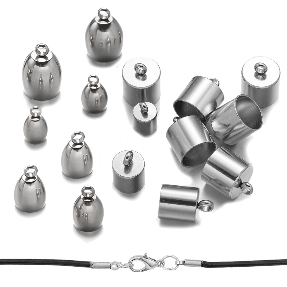 Crimp Bead Tube - 20 Buah Tutup Ujung Tabung Baja