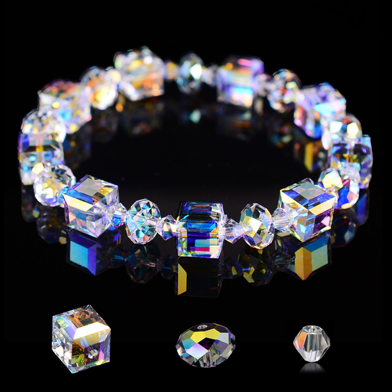 Jewelry Making Items - 180-250 Buah 4/6/8/10MM Manik-manik Kristal Warna
