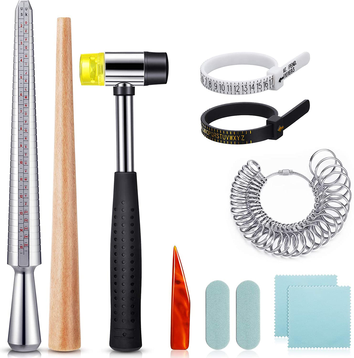 Jewelry Making Desk - 11 buah set Mandrel cincin Inggris