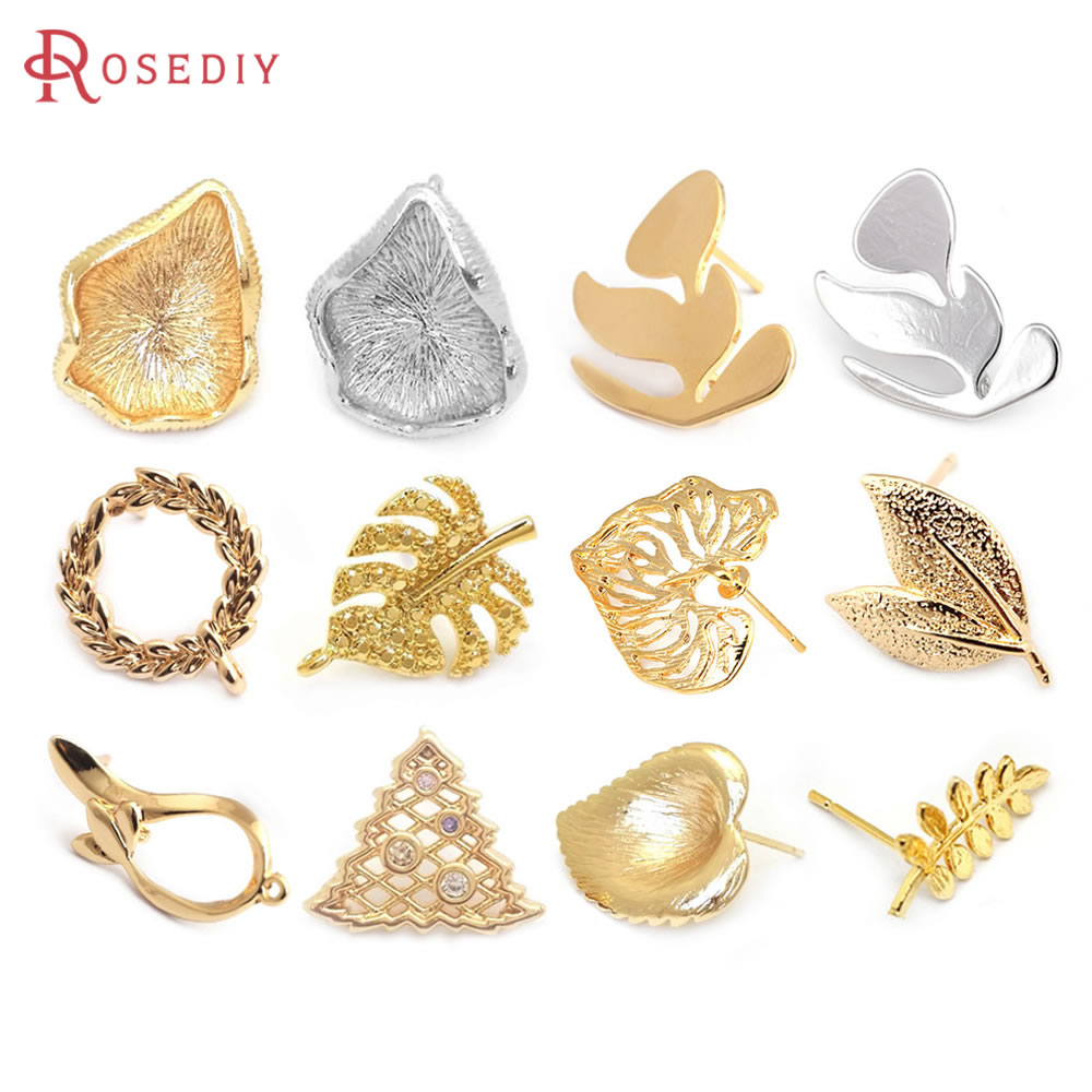 Jewelry Making Set - 18K warna emas kuningan daun teratai