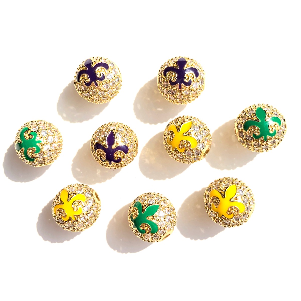 Jewelry Making New Orleans - 9pcs Hijau Kuning Ungu New Orleans