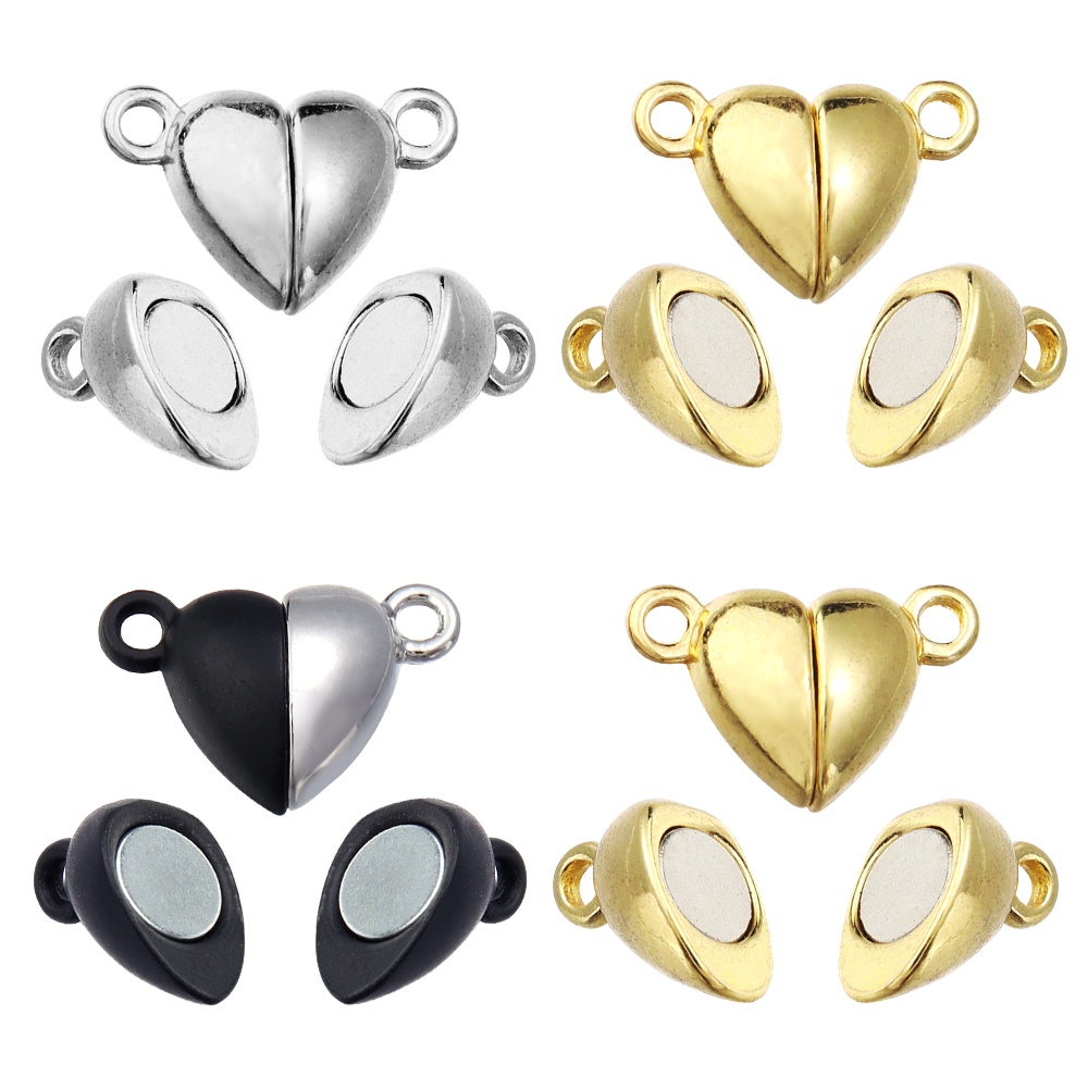 Jewelry Making Articles - 5 Buah/Lot Gesper Magnetik Berbentuk Hati
