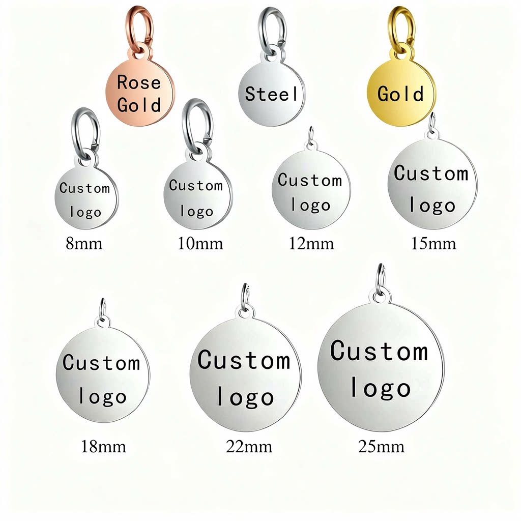Making Custom Jewelry - 30pcs Label Nama Logam Kustom Stainless