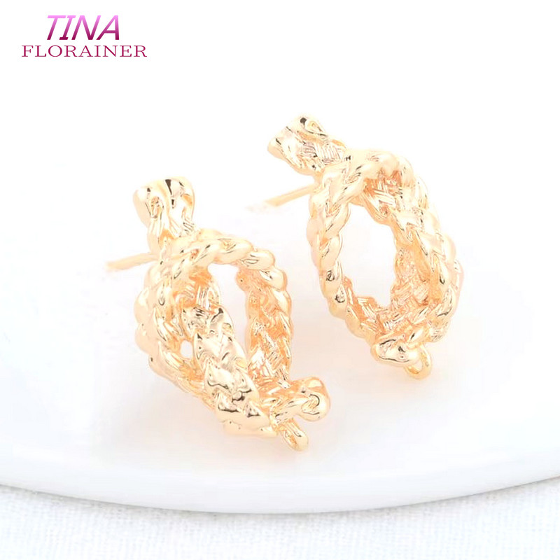 Jewelry Making Set - 12.5*23MM 14K Warna Emas Kuningan Berlapis