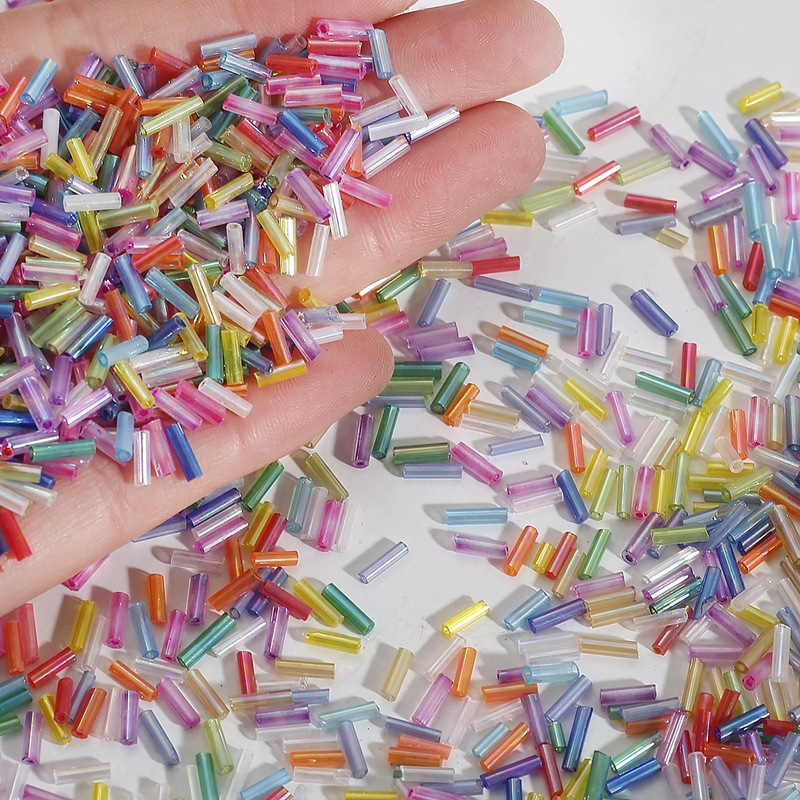 Crimp Bead Tube - Manik-manik Kristal Bentuk Beras 2x7mm 600pcs/lot,