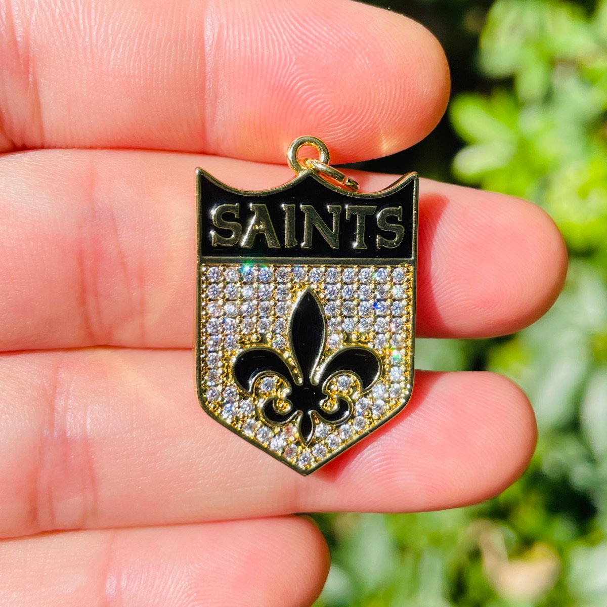 5 Buah Micro Pave Fleur De Lis - Jewelry Making New Orleans ulasan dan harga