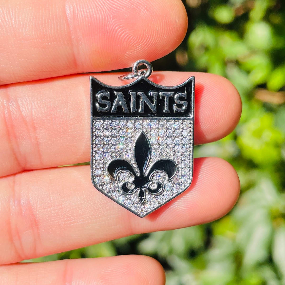5 Buah Micro Pave Fleur De Lis - Jewelry Making New Orleans ulasan dan harga