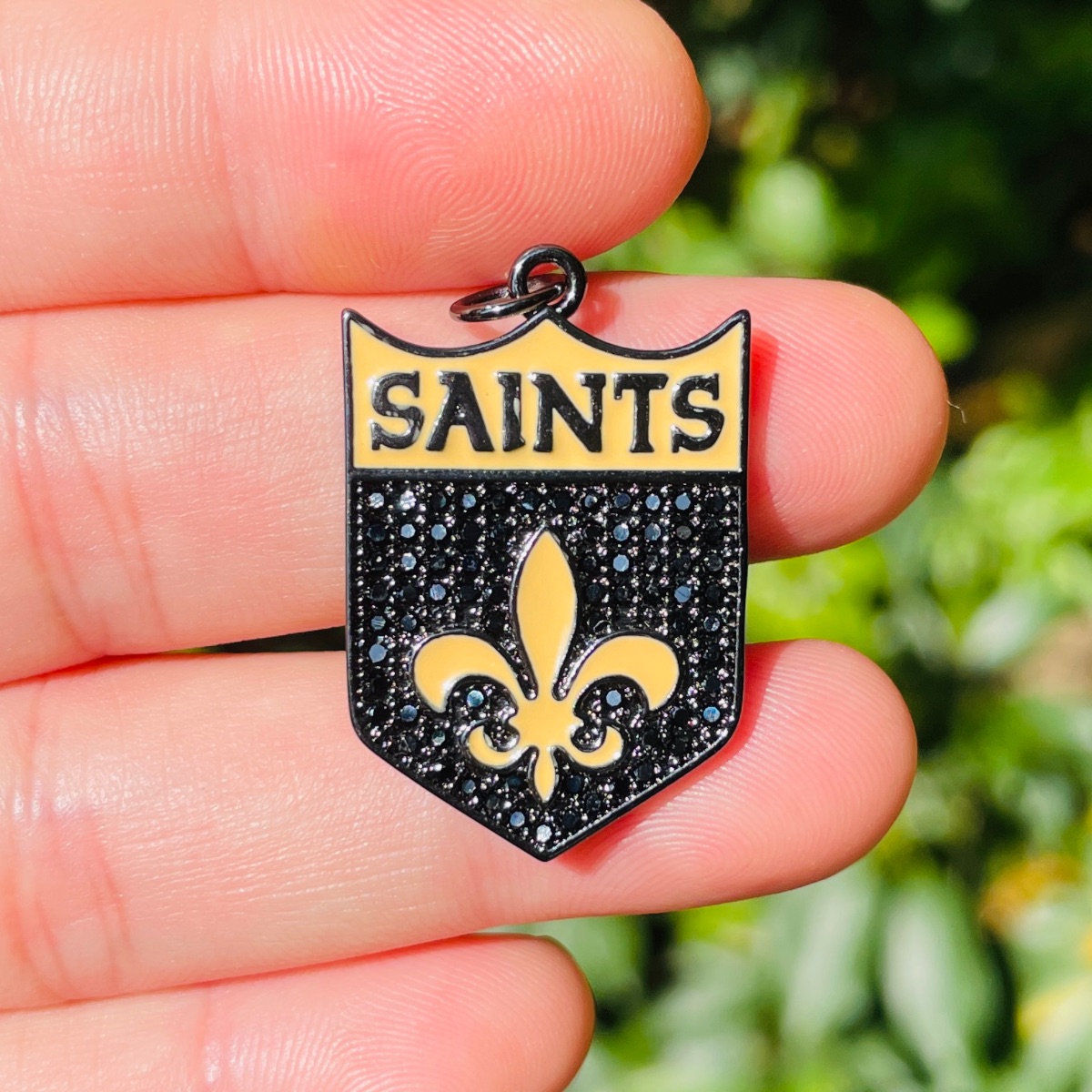 5 Buah Micro Pave Fleur De Lis - Jewelry Making New Orleans ulasan dan harga