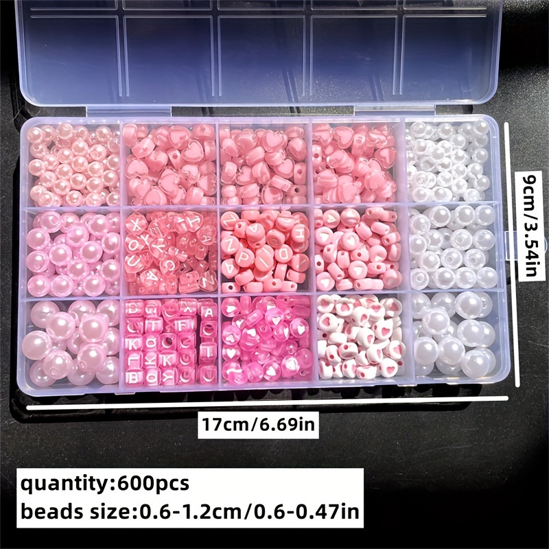 10-Piece Kotak Alfabet Pink, M - Jewelry Making Course ulasan dan harga