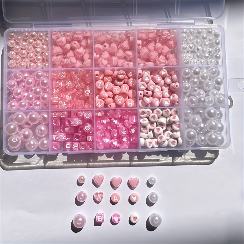 10-Piece Kotak Alfabet Pink, M - Jewelry Making Course ulasan dan harga