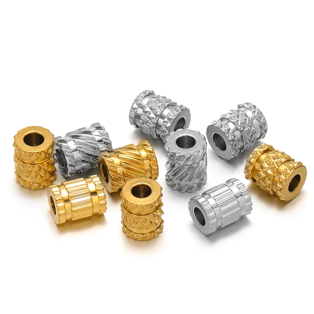 20 buah PVD emas baja nirkarat - Crimp Bead Tube ulasan dan harga