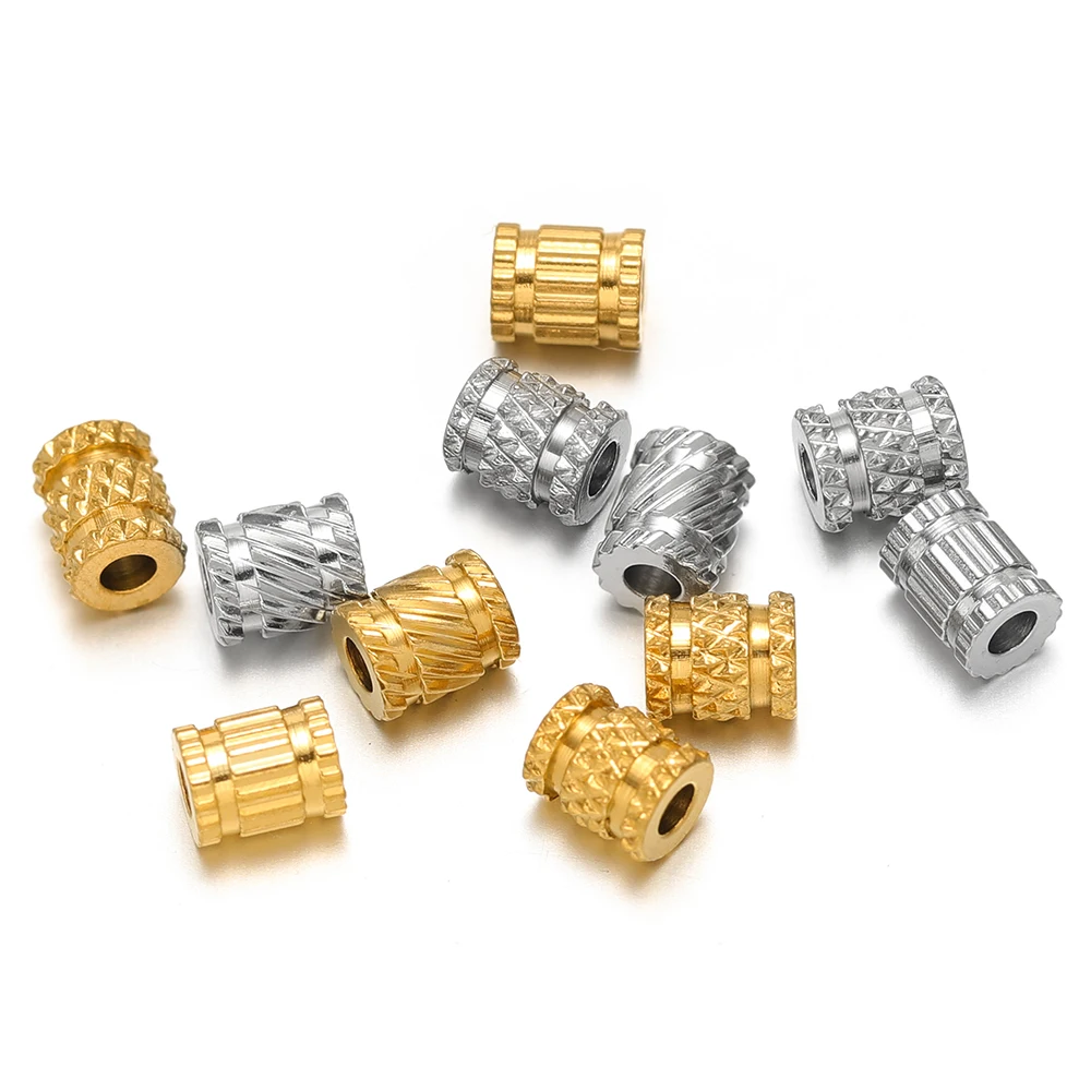 20 buah PVD emas baja nirkarat - Crimp Bead Tube ulasan dan harga