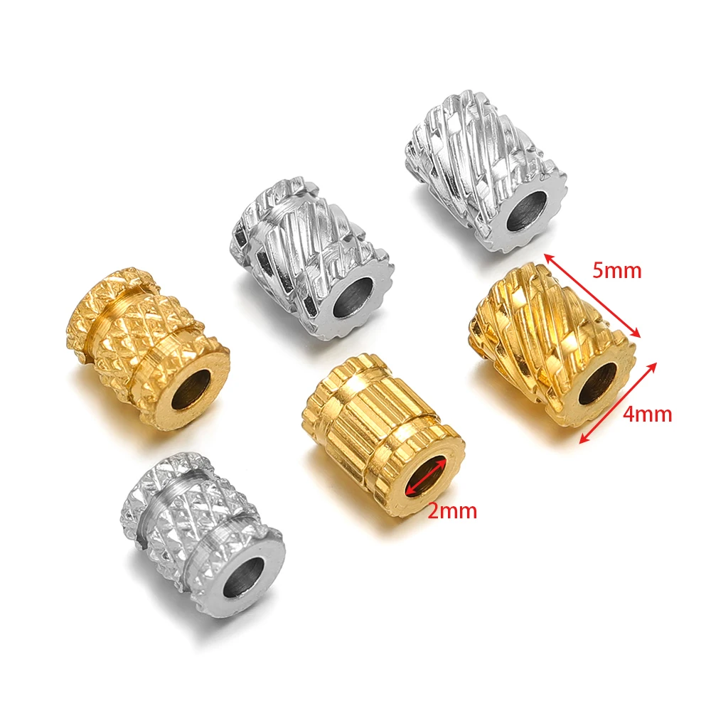 20 buah PVD emas baja nirkarat - Crimp Bead Tube ulasan dan harga