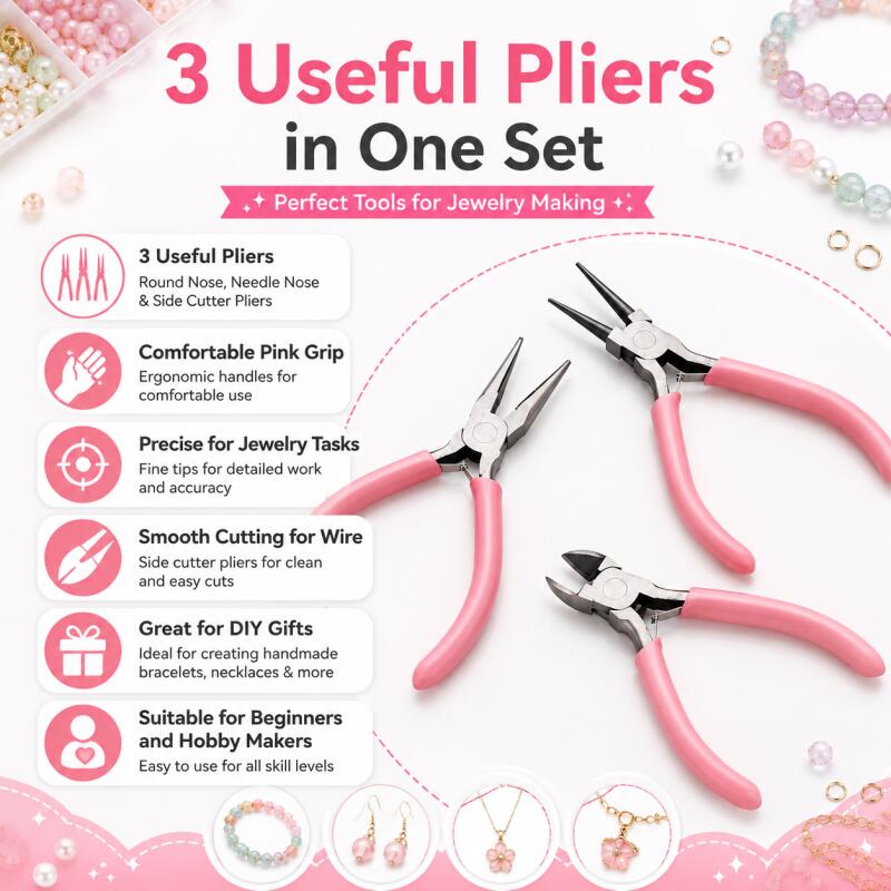 1pcs/set Set Alat Tang DIY, Al - Jewelry Making Pliers Set ulasan dan harga