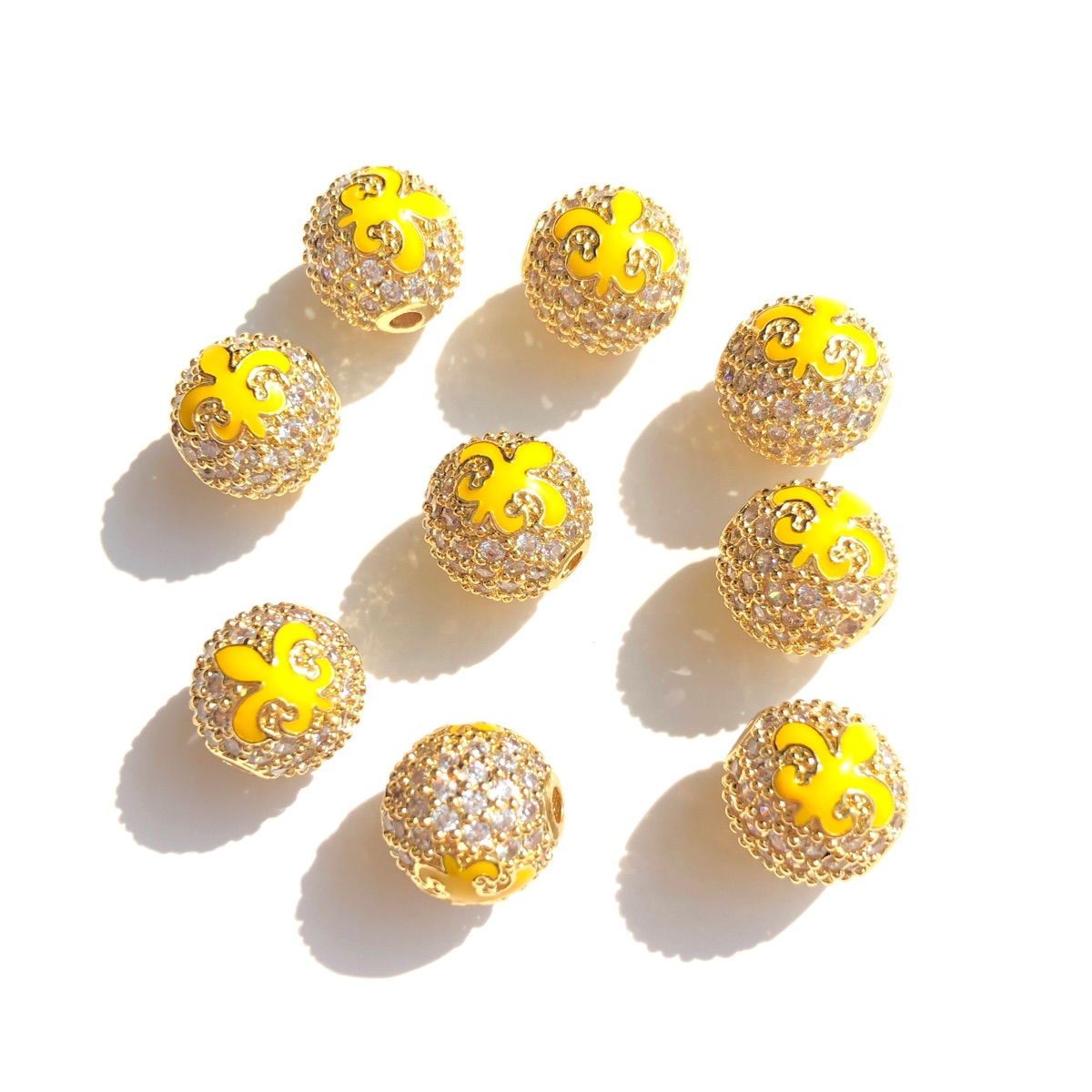 9pcs Hijau Kuning Ungu New Orl - Jewelry Making New Orleans ulasan dan harga
