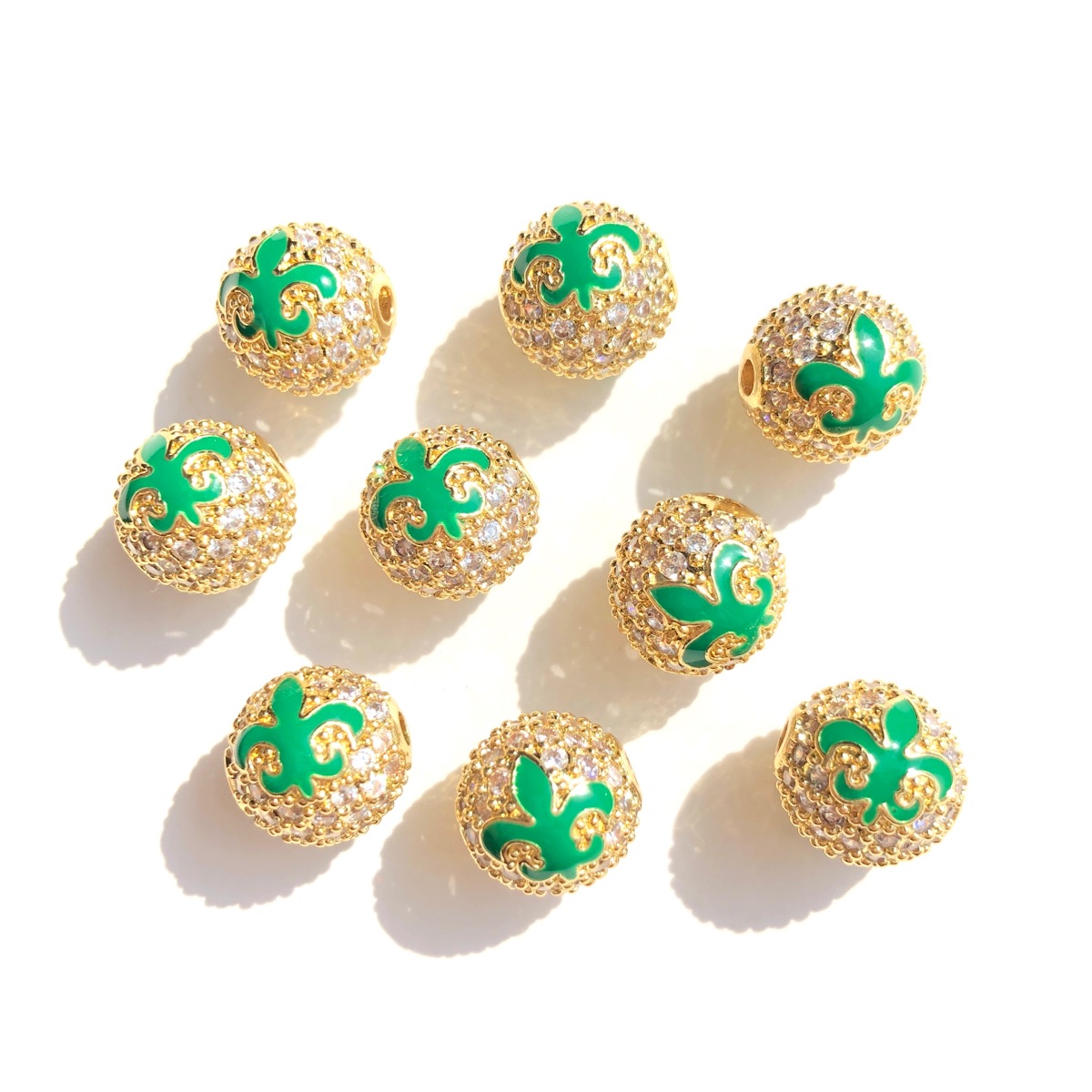 9pcs Hijau Kuning Ungu New Orl - Jewelry Making New Orleans ulasan dan harga
