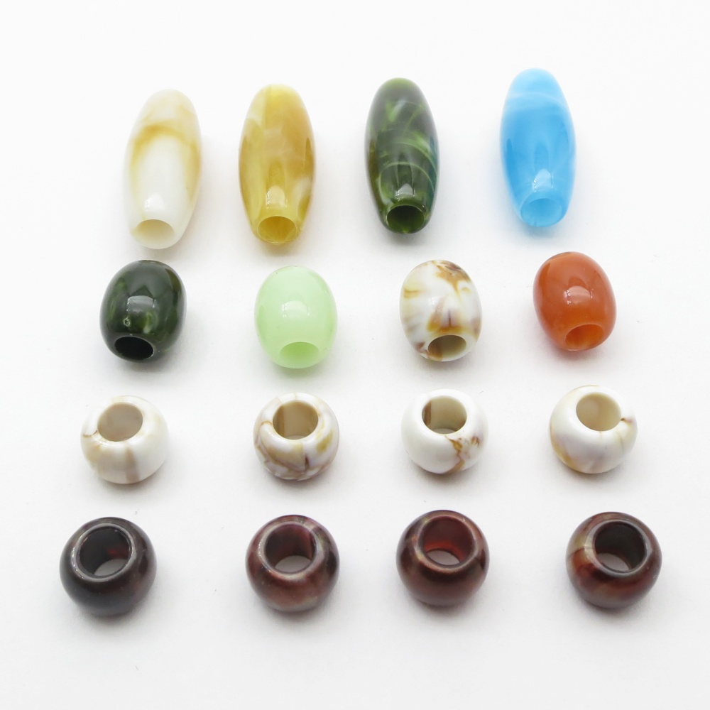 16pcs Manik-manik Akrilik Berb - Crimp Bead Tube ulasan dan harga