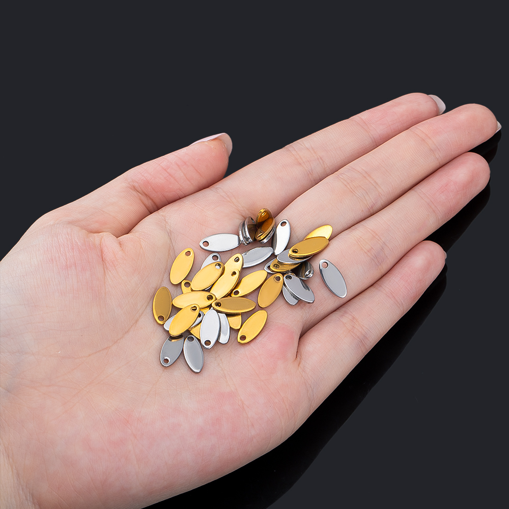 20 Buah Liontin Oval Tag Hewan - Making Custom Jewelry ulasan dan harga