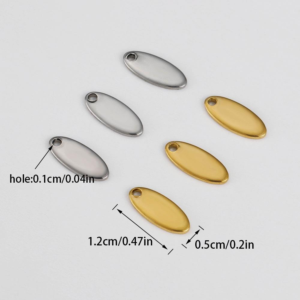 20 Buah Liontin Oval Tag Hewan - Making Custom Jewelry ulasan dan harga