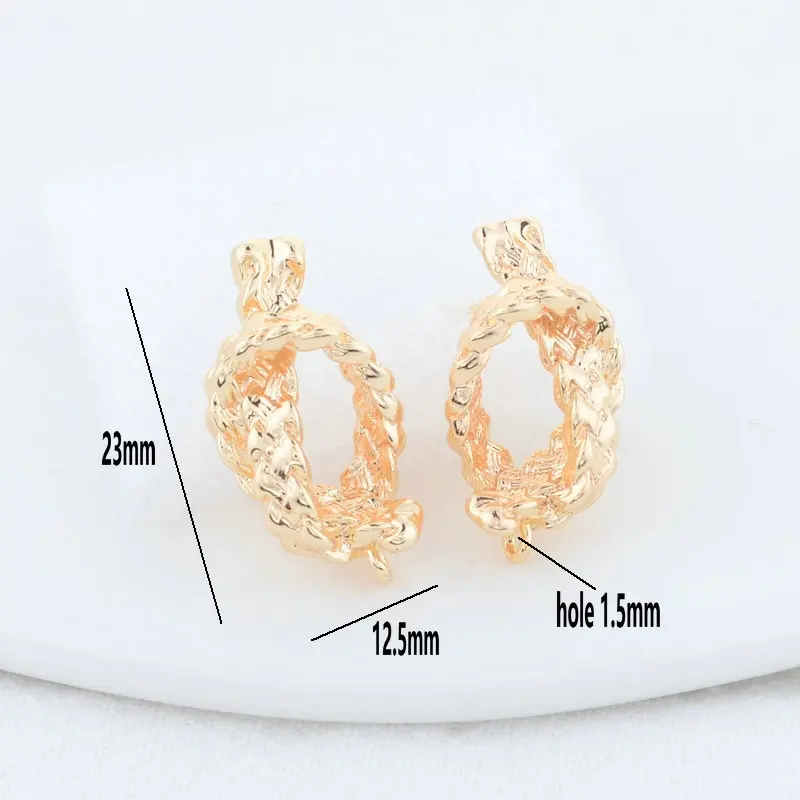 12.5*23MM 14K Warna Emas Kunin - Jewelry Making Set ulasan dan harga