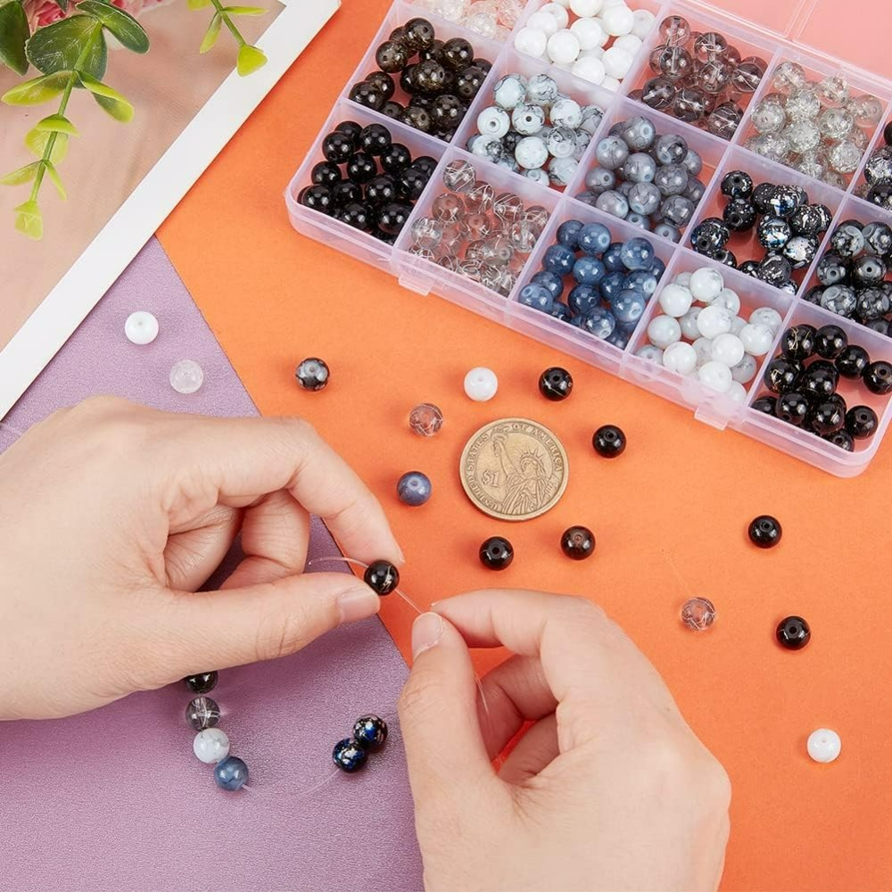 300 Buah 8Mm Manik-manik Kaca  - Jewelry Making Course ulasan dan harga
