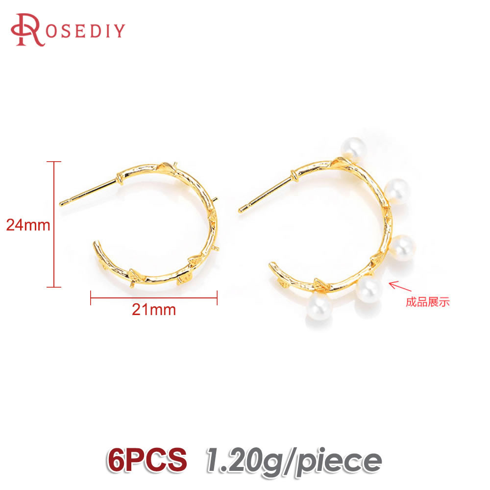 6 buah 18K warna emas kuningan - Jewelry Making Set ulasan dan harga